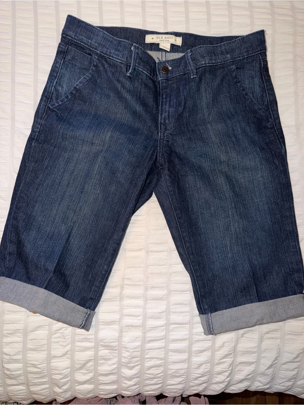 Old Navy Women's Dark Blue Denim Jean Shorts - Picture 1 of 4